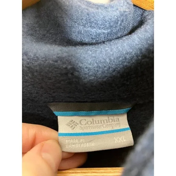 Columbia Men's 2XL Blue Fleece Full Zip Sweater New - Picture 7 of 10